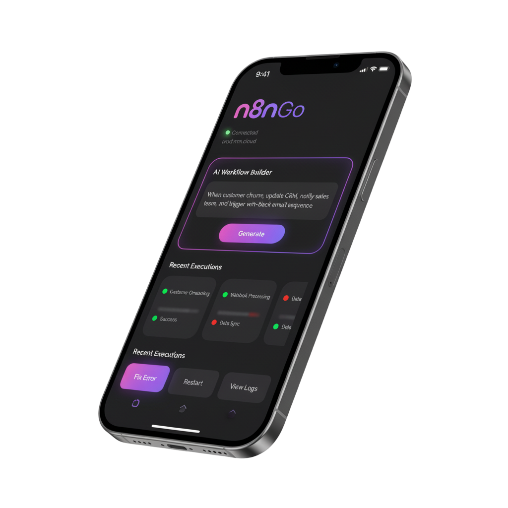 n8nGo Mobile App Interface